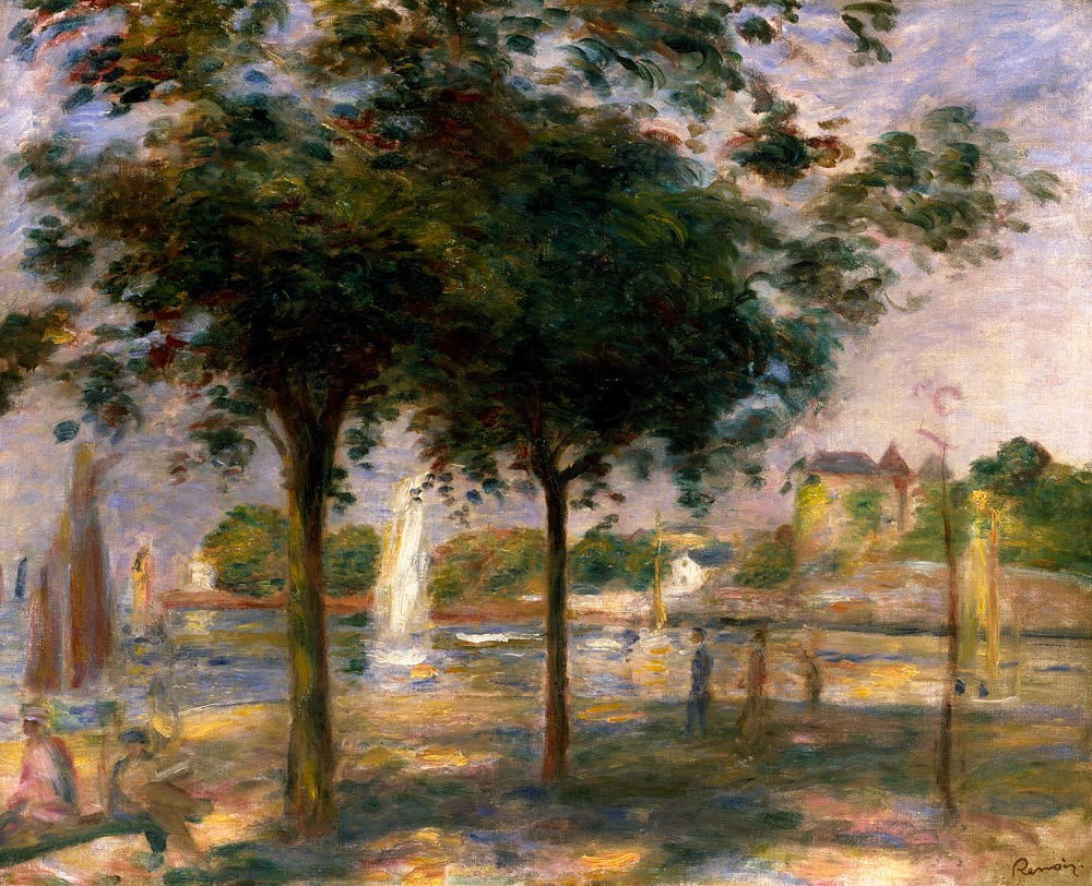 Der Strand in Pornic, Das weiße Segel od Pierre-Auguste Renoir