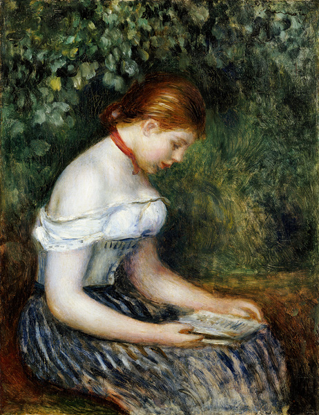 Die Lesende (Sitzendes junges Mädchen) od Pierre-Auguste Renoir