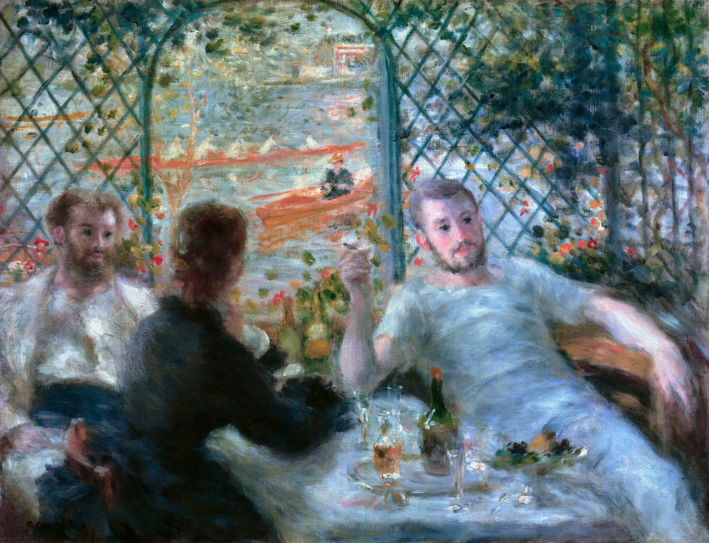 Die Mahlzeit im Restaurant Fournaise (Das Mittagessen der Ruderer) od Pierre-Auguste Renoir