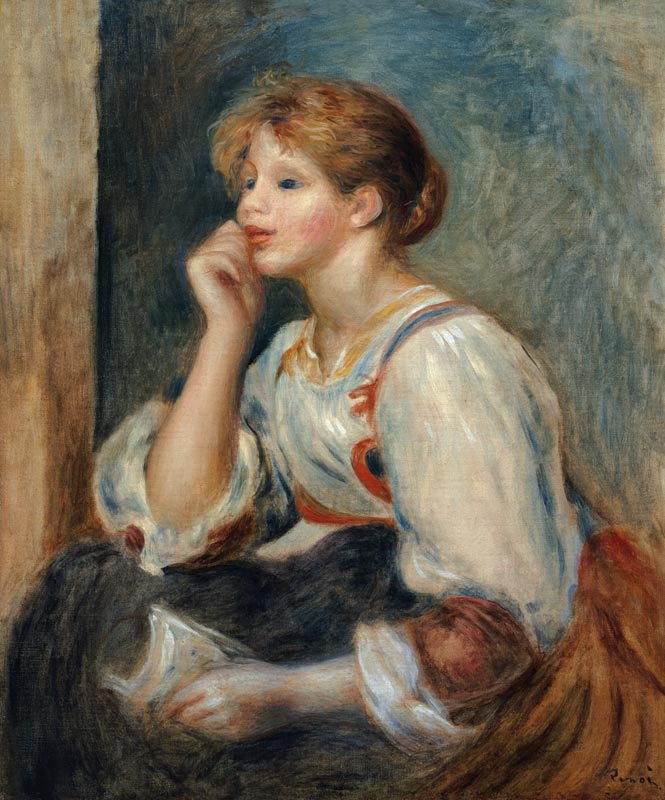 Young girl with letter od Pierre-Auguste Renoir