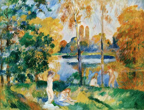Renoir / Landscape with bathers / c.1885 od Pierre-Auguste Renoir