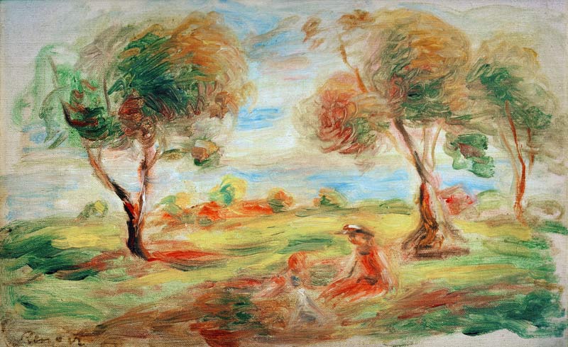 A.Renoir, Landschaft bei Cagnes-sur-Mer od Pierre-Auguste Renoir