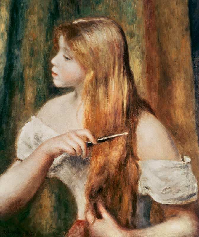 Česání vlasů od Pierre-Auguste Renoir