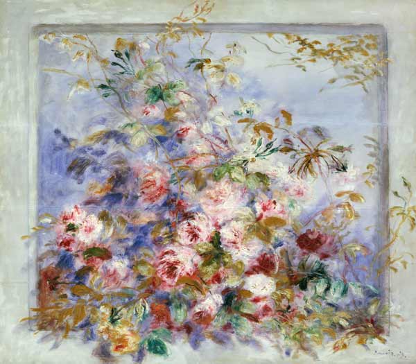 Roses in a Window od Pierre-Auguste Renoir