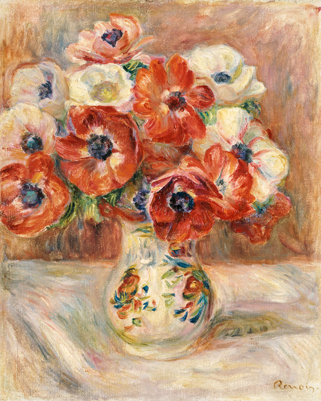 Still Life with Anemones od Pierre-Auguste Renoir