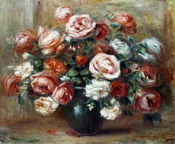 Renoir / Still life with roses od Pierre-Auguste Renoir