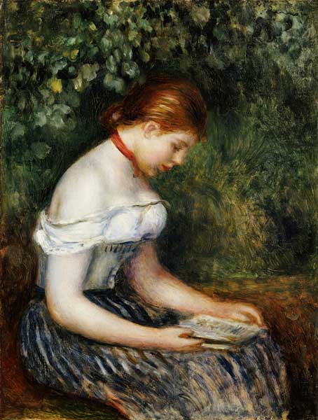 The Reader (A Young Girl Seated) od Pierre-Auguste Renoir