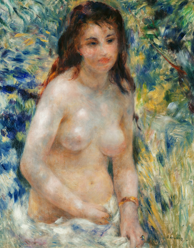 Renoir/ Torse de femme au soleil /c.1876 od Pierre-Auguste Renoir