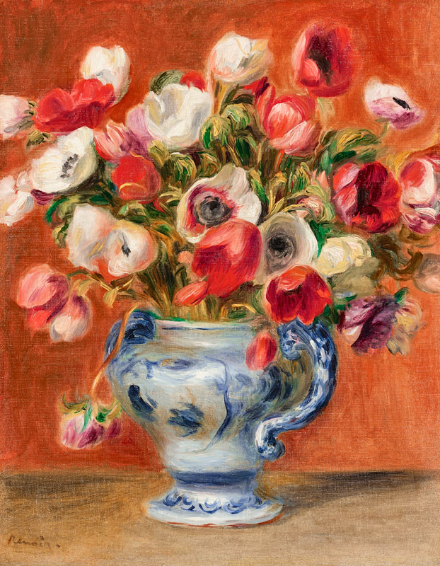 Vase D''Anemones od Pierre-Auguste Renoir