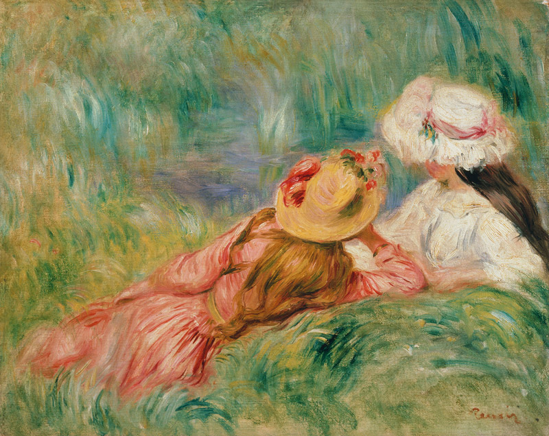Young Girls the Water, c.1893 od Pierre-Auguste Renoir