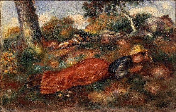 A. Renoir / Jeune fille sur l herbe od Pierre-Auguste Renoir