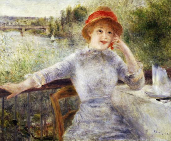 Alphonsine Fournaise (1845-1937) at The Grenouillere od Pierre-Auguste Renoir