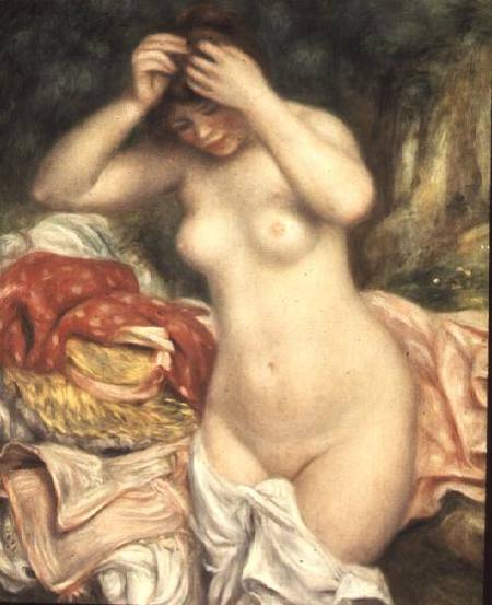 Bather Arranging her Hair od Pierre-Auguste Renoir