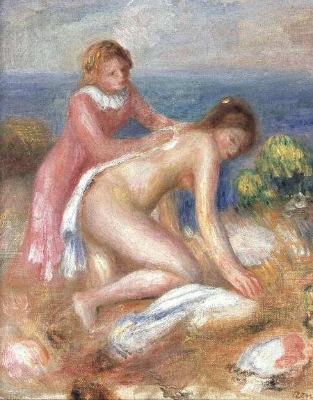 Bather and a Maid od Pierre-Auguste Renoir