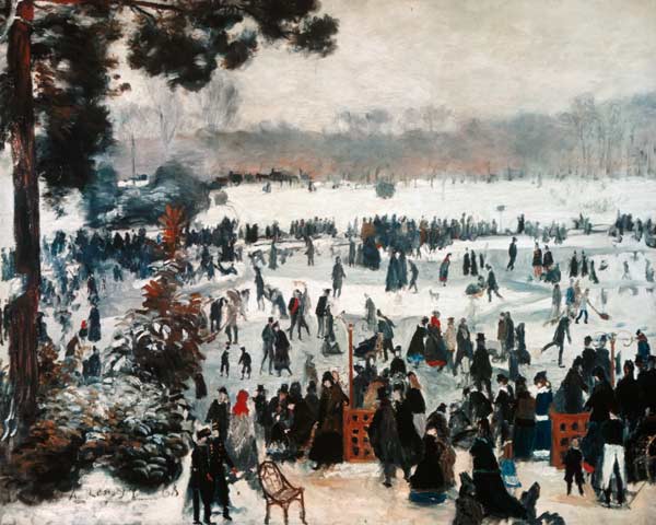 Winter pleasure in the Bois de Boulogne od Pierre-Auguste Renoir