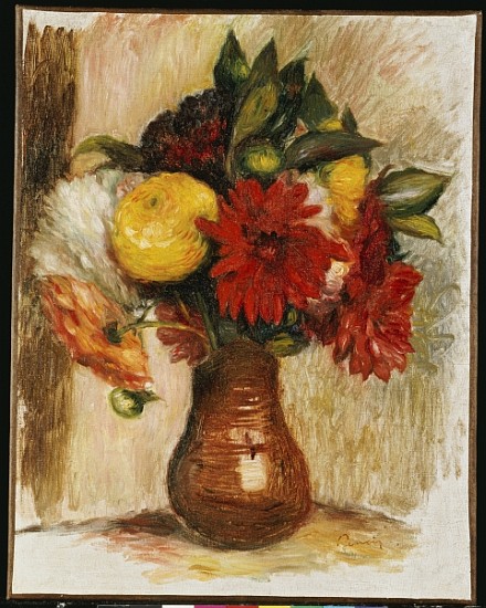 Bouquet of Flowers in a Stone Jug od Pierre-Auguste Renoir