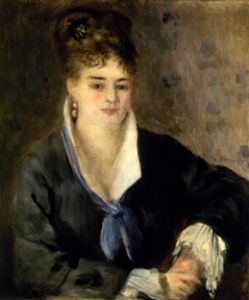 Lady in a black dress. od Pierre-Auguste Renoir
