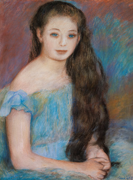 Dark-haired girl with blue eyes od Pierre-Auguste Renoir