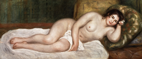 Female nude on a couch od Pierre-Auguste Renoir