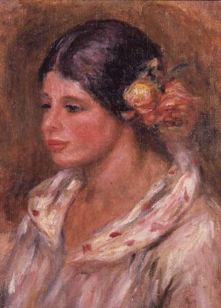 Girl with Roses in her hair od Pierre-Auguste Renoir