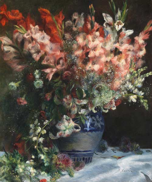 Gladioli in a Vase od Pierre-Auguste Renoir