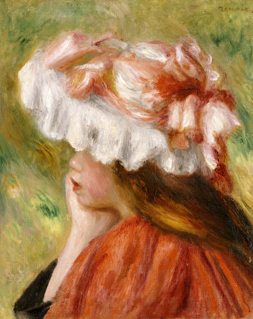 Head Of A Young Girl In A Red Hat od Pierre-Auguste Renoir