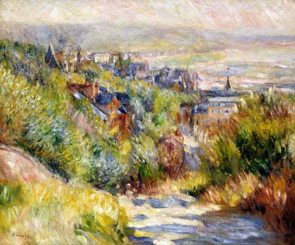 Hügelige Landschaft bei Trouville. od Pierre-Auguste Renoir