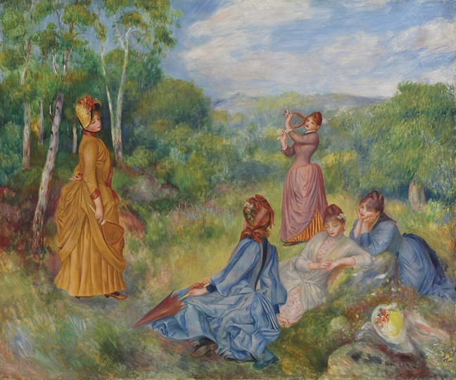 Young Ladies Playing Badminton od Pierre-Auguste Renoir