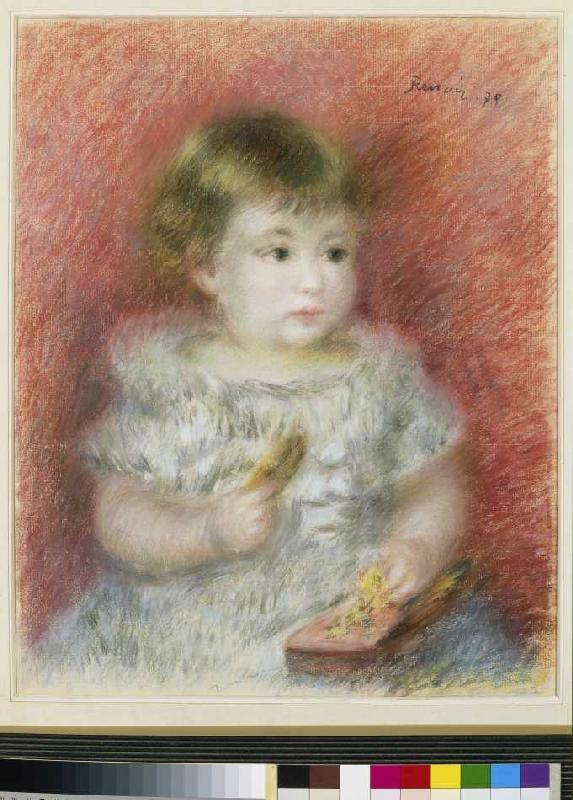 Little girl with toys od Pierre-Auguste Renoir