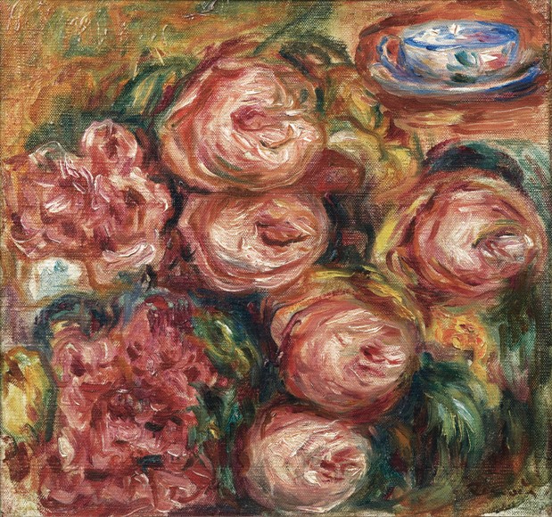 Composition with roses and a cup of tea od Pierre-Auguste Renoir
