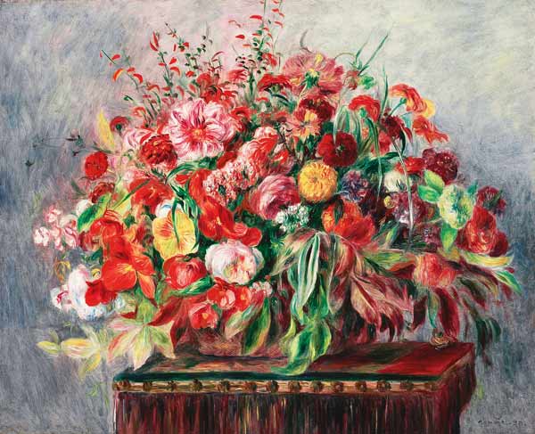 Korb mit Blumen od Pierre-Auguste Renoir