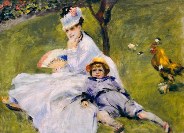 Renoir /Madame Monet with son Jean/ 1874 od Pierre-Auguste Renoir