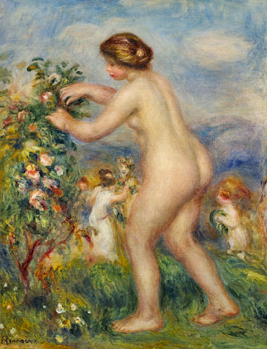 Naked young woman in landscape. od Pierre-Auguste Renoir
