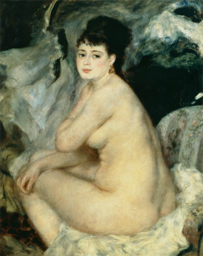 Nude, or Nude Seated on a Sofa od Pierre-Auguste Renoir