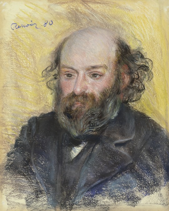 Portrait of Paul Cézanne (1839-1906) od Pierre-Auguste Renoir