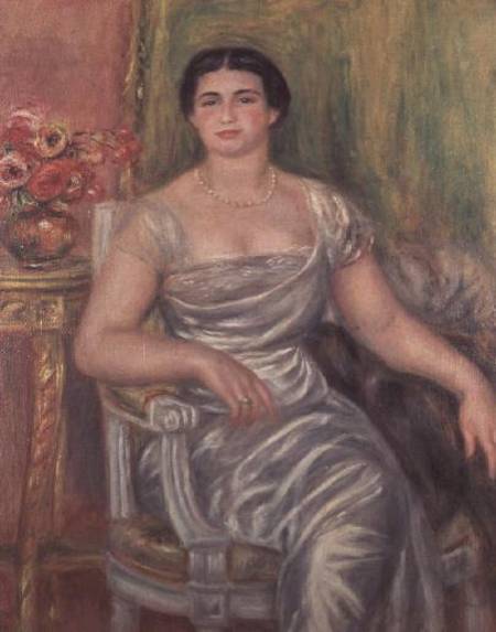 Portrait of the poetess Alice Valliere-Merzbach od Pierre-Auguste Renoir