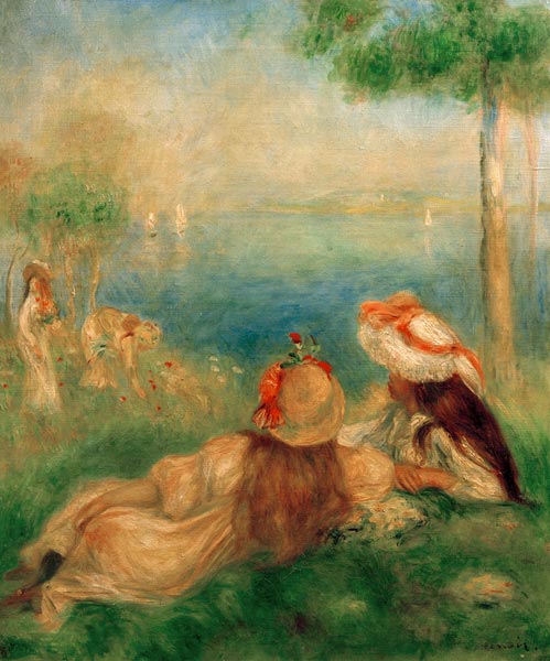 Junge Mädchen an der Küste od Pierre-Auguste Renoir