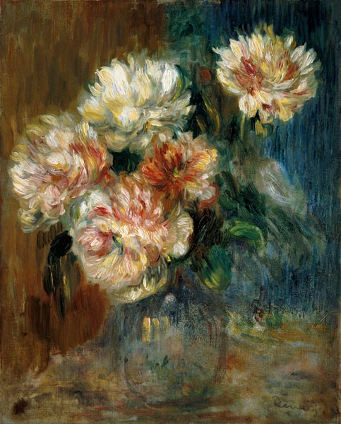 Vase with peonies od Pierre-Auguste Renoir