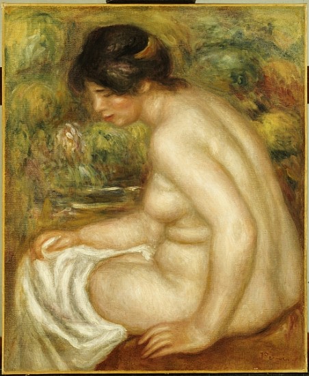 Side view of a seated bather (Gabrielle) od Pierre-Auguste Renoir