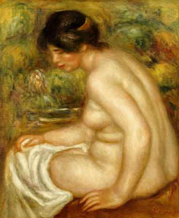 Side View Of A Seated Bather (Gabrielle) od Pierre-Auguste Renoir