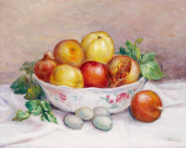 Stillleben mit Granatapfel. od Pierre-Auguste Renoir