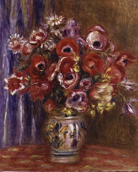 Vase of Tulips and Anemones od Pierre-Auguste Renoir