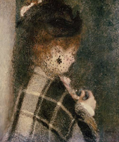 Young Woman with a Small Veil od Pierre-Auguste Renoir