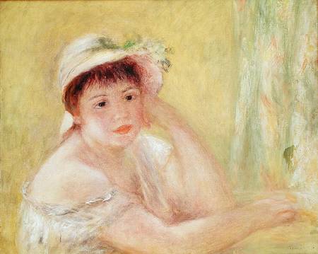 Woman in a Straw Hat od Pierre-Auguste Renoir