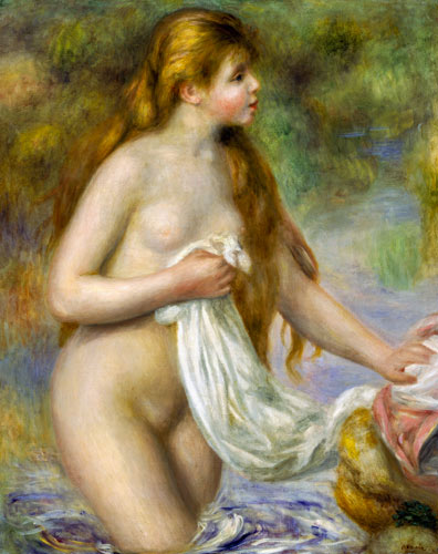Bather with long hair od Pierre-Auguste Renoir
