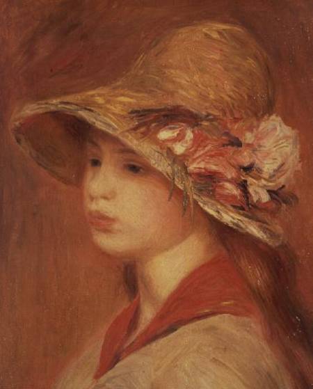 Young Woman in a Hat od Pierre-Auguste Renoir