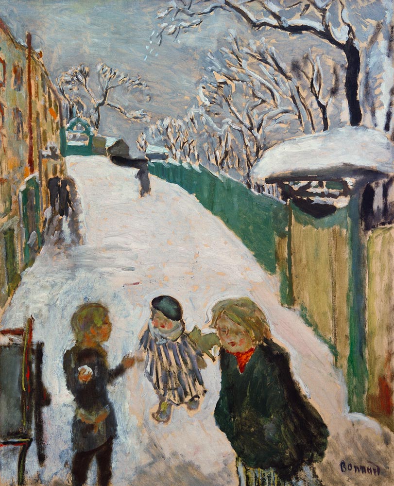 Children Playing in the Snow / The Street od Pierre Bonnard
