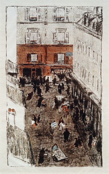 Coin de rue, vue d’en haut od Pierre Bonnard