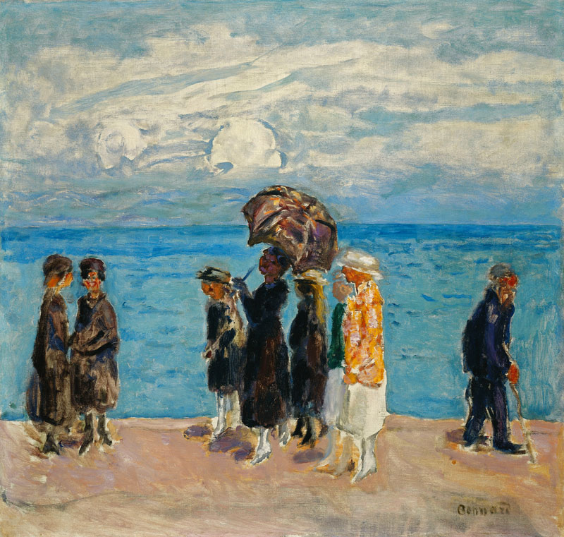Spaziergänger am Meer (Promeneurs au Bord de la Mer) od Pierre Bonnard
