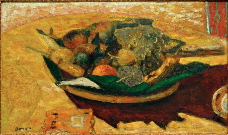 Coupe de fruits sur une table od Pierre Bonnard